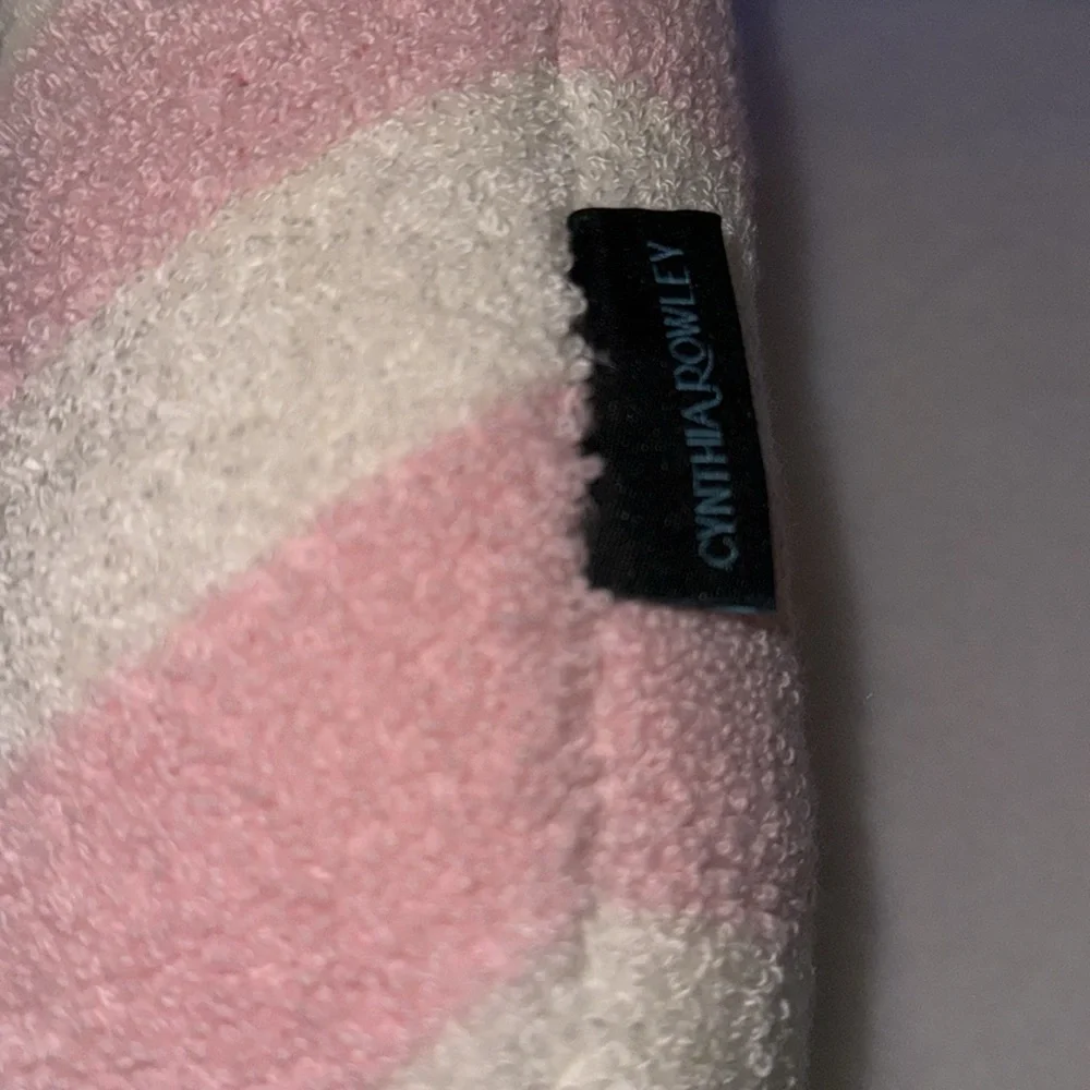 Cynthia Rowley PINK & WHITE Candy Cane Pillows